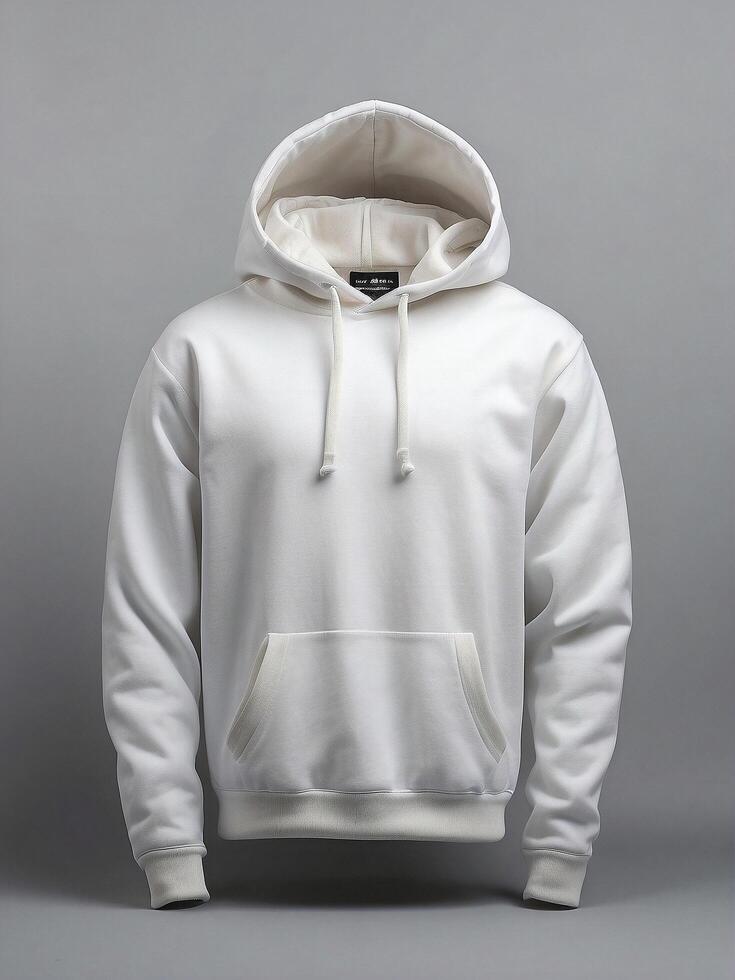 AI generated White hoodie for mockup photo