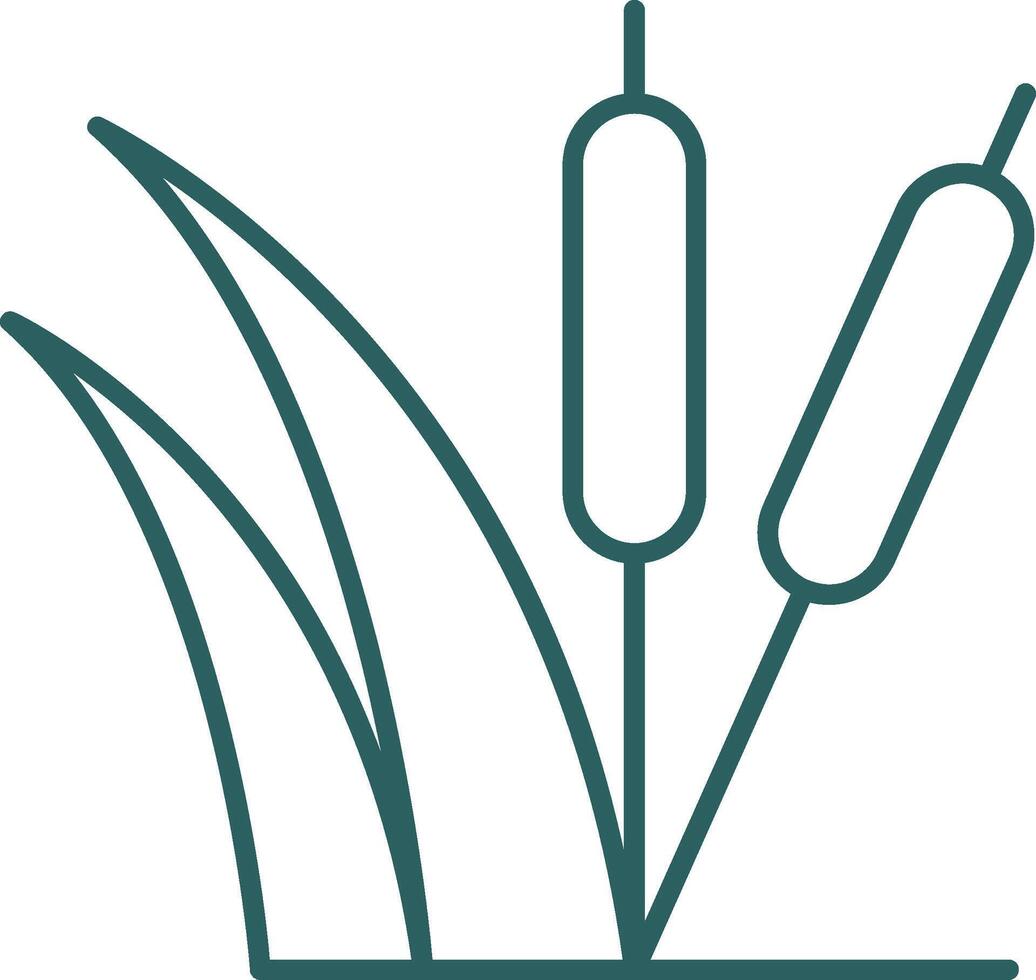 Sedge Line Gradient Icon vector