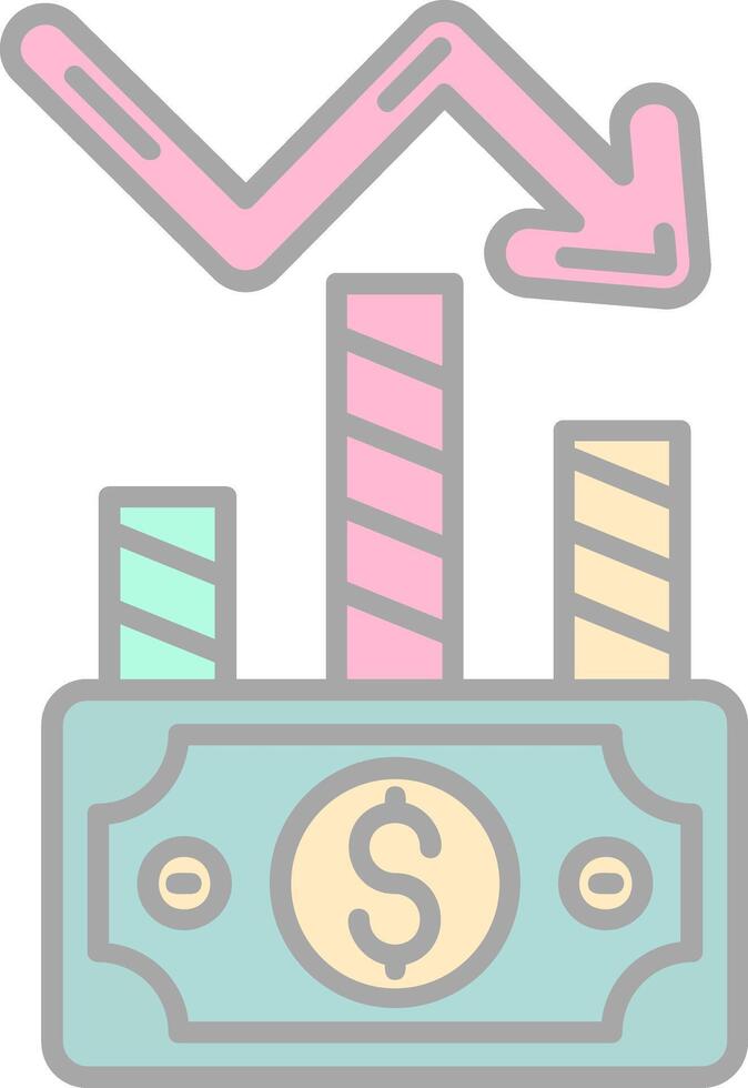 Stock Line Filled Light Icon vector