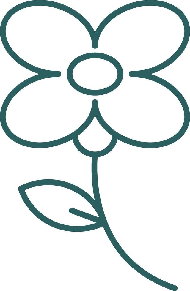 Safflower Line Gradient Icon vector