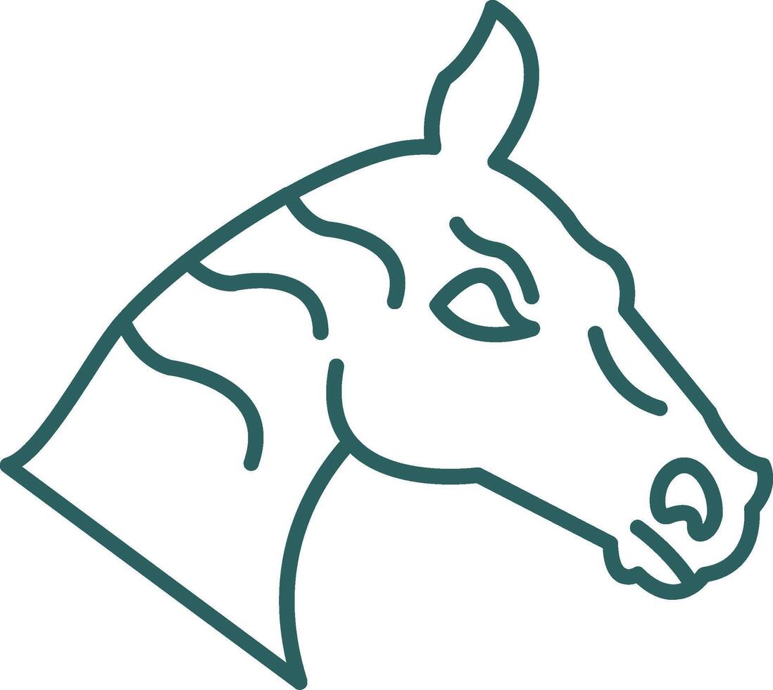 Horse Line Gradient Icon vector