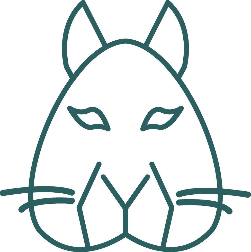 Squirrel Line Gradient Icon vector