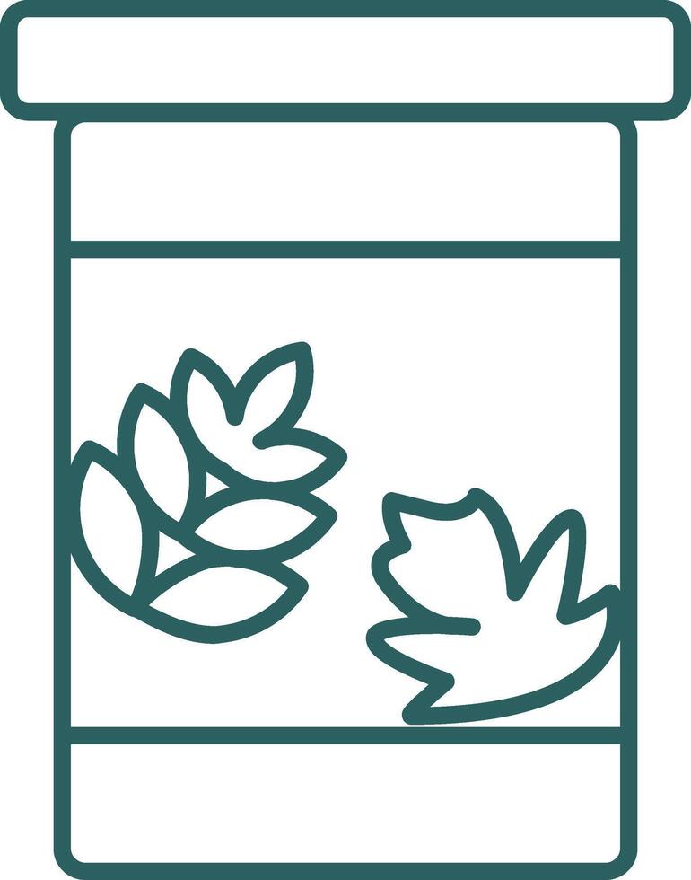 Dried Line Gradient Icon vector