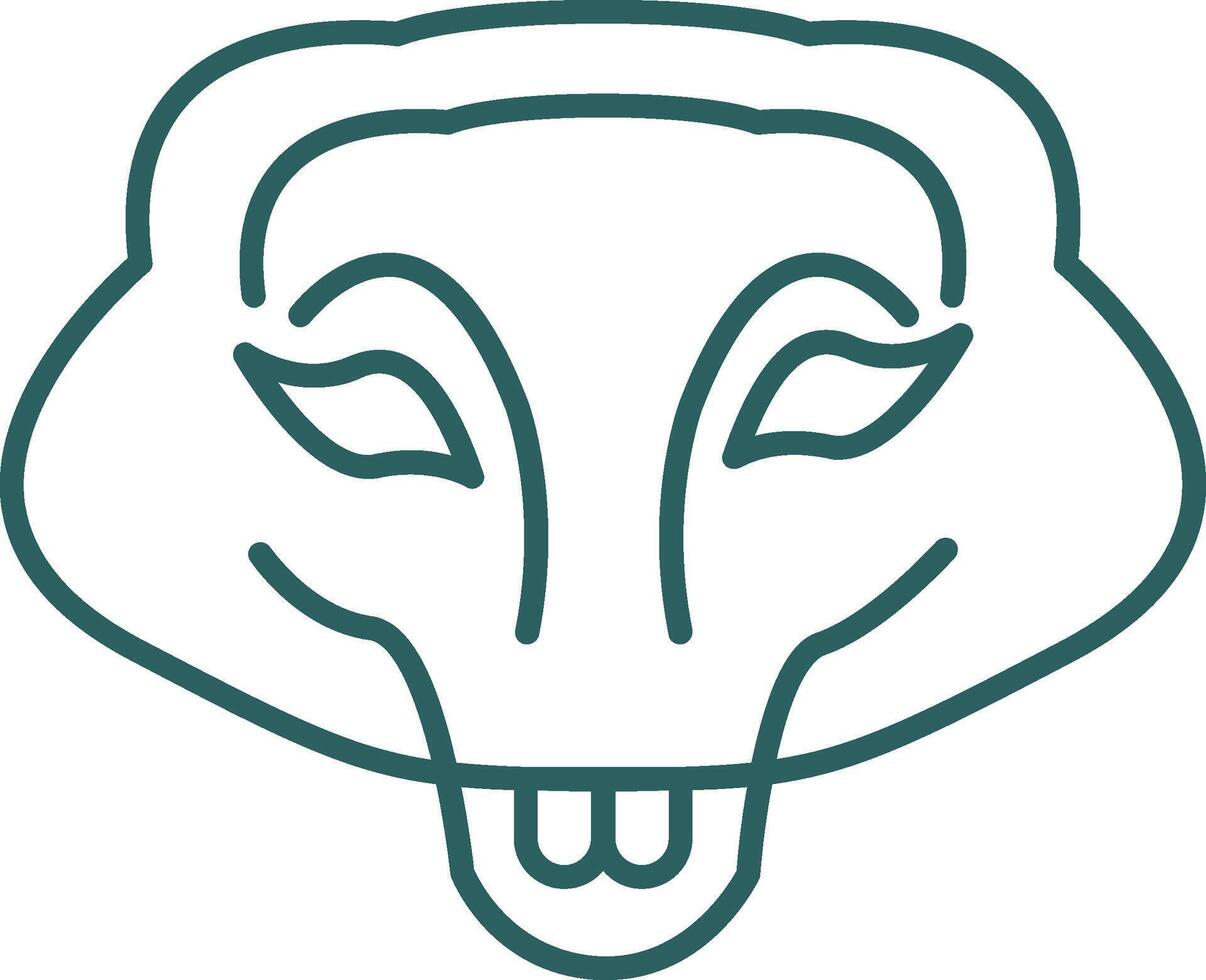 Crocodile Line Gradient Icon vector