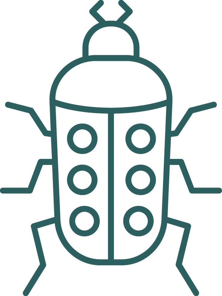 insecto línea degradado icono vector