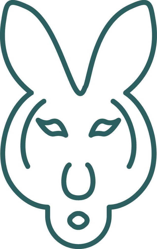 Kangaroo Line Gradient Icon vector