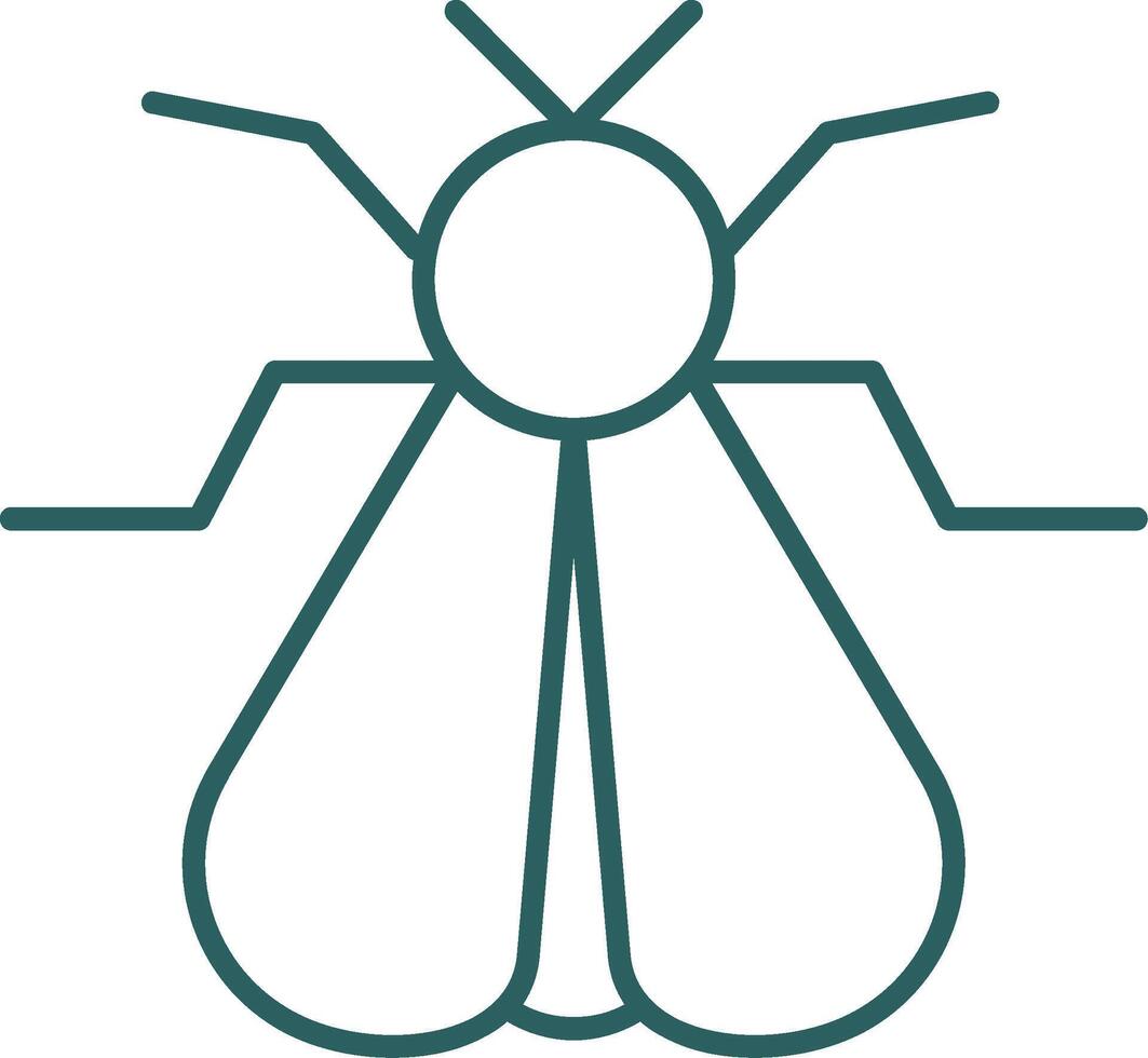 Moth Line Gradient Icon vector