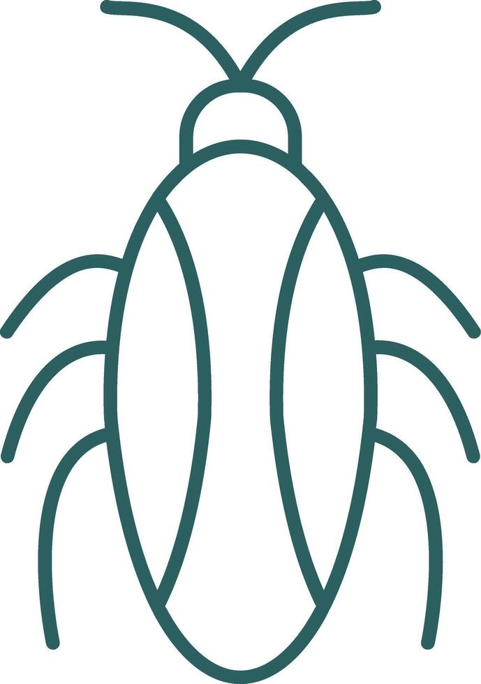 Cockroach Line Gradient Icon vector
