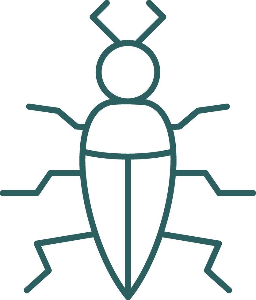 insecto línea degradado icono vector