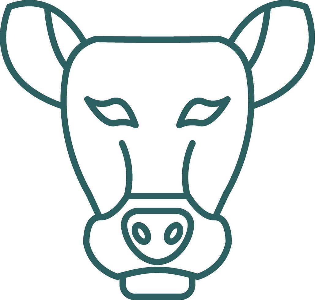 Llama Line Gradient Icon vector