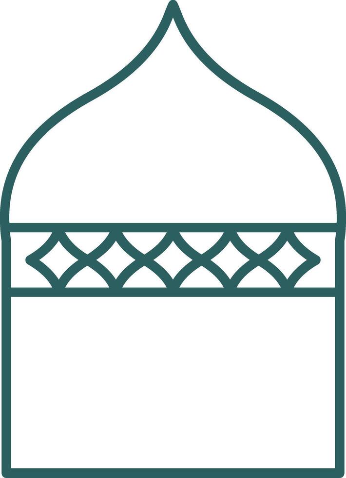 Islamic Architecture Line Gradient Icon vector