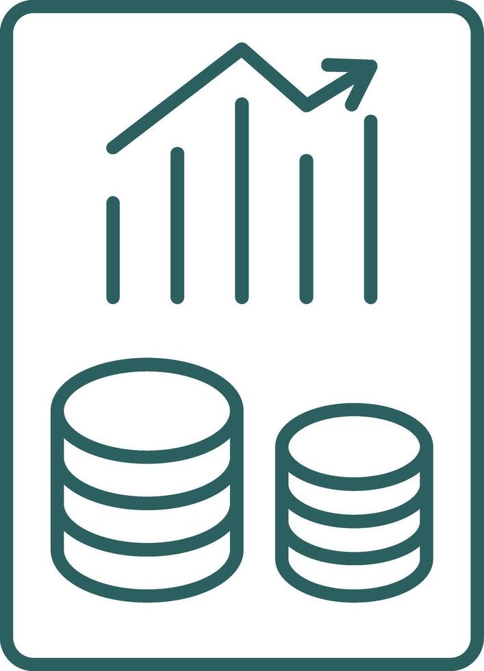 Finance Report Line Gradient Icon vector