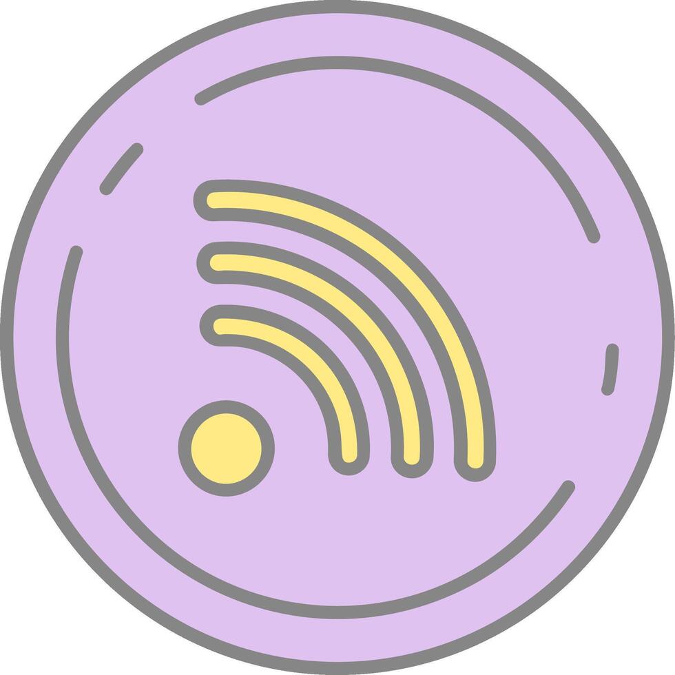 Rss Line Filled Light Icon vector