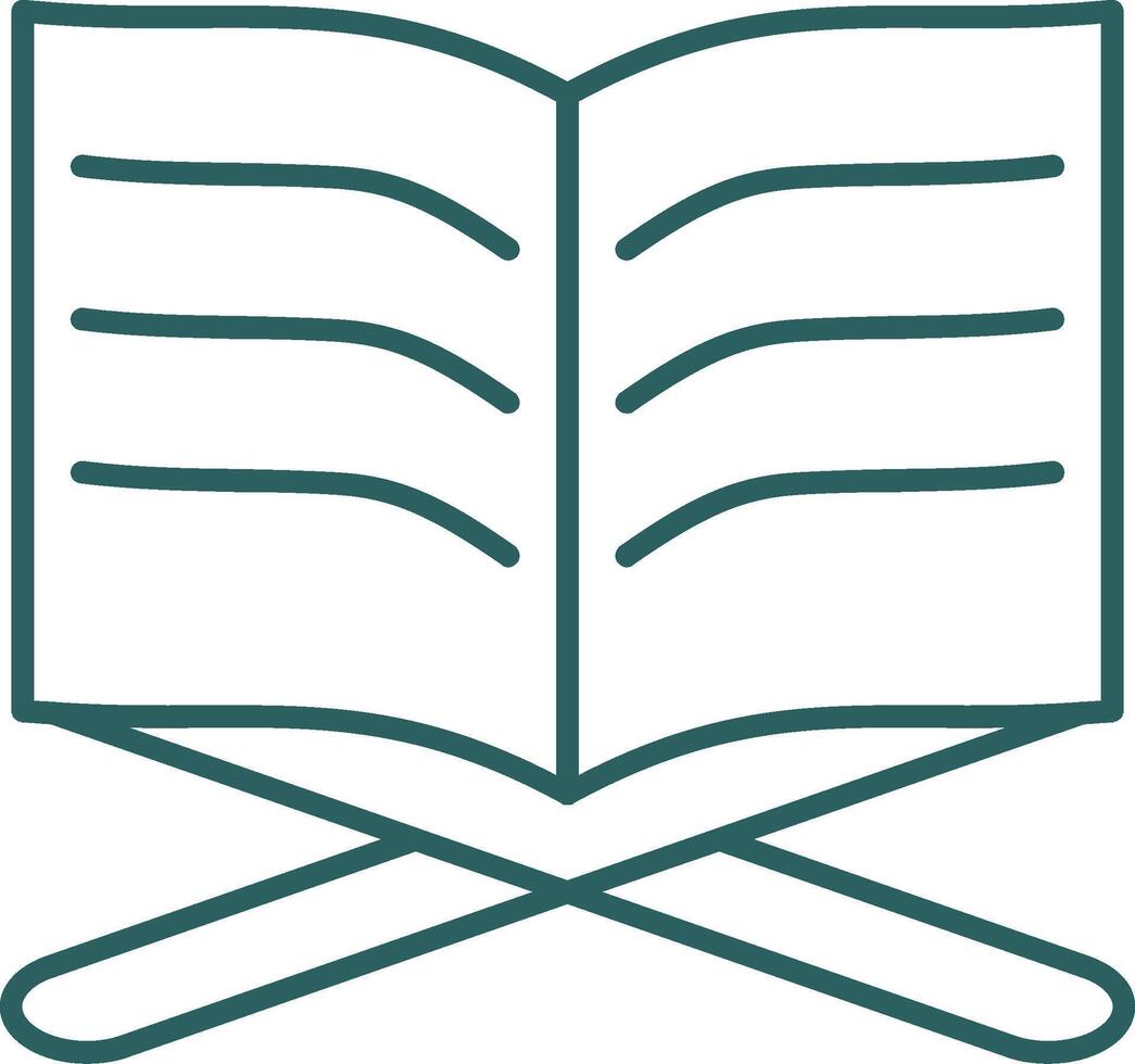 Quran Line Gradient Icon vector