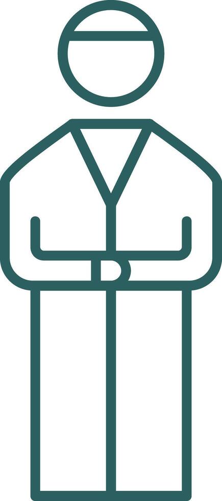 Salat Line Gradient Icon vector