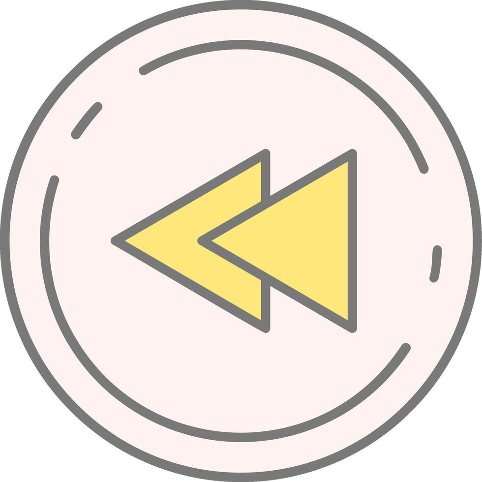 Fast forward Line Filled Light Icon vector