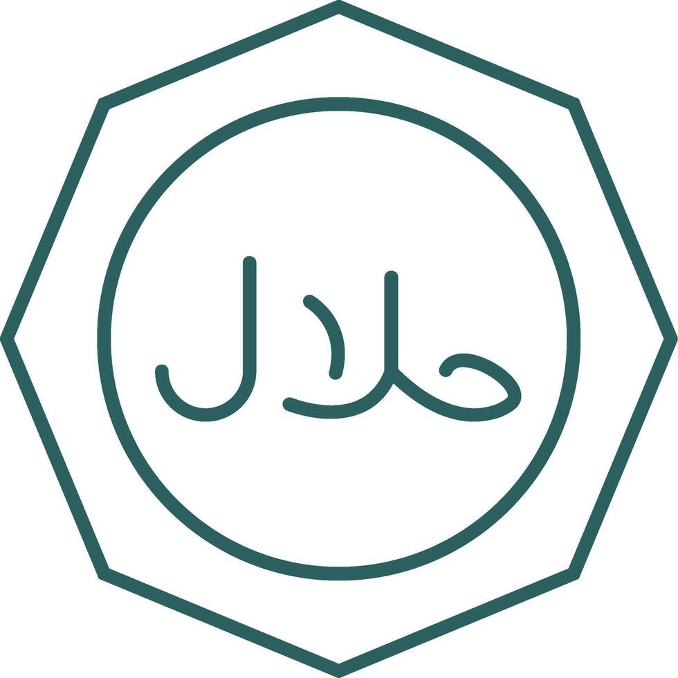 Halal Line Gradient Icon vector