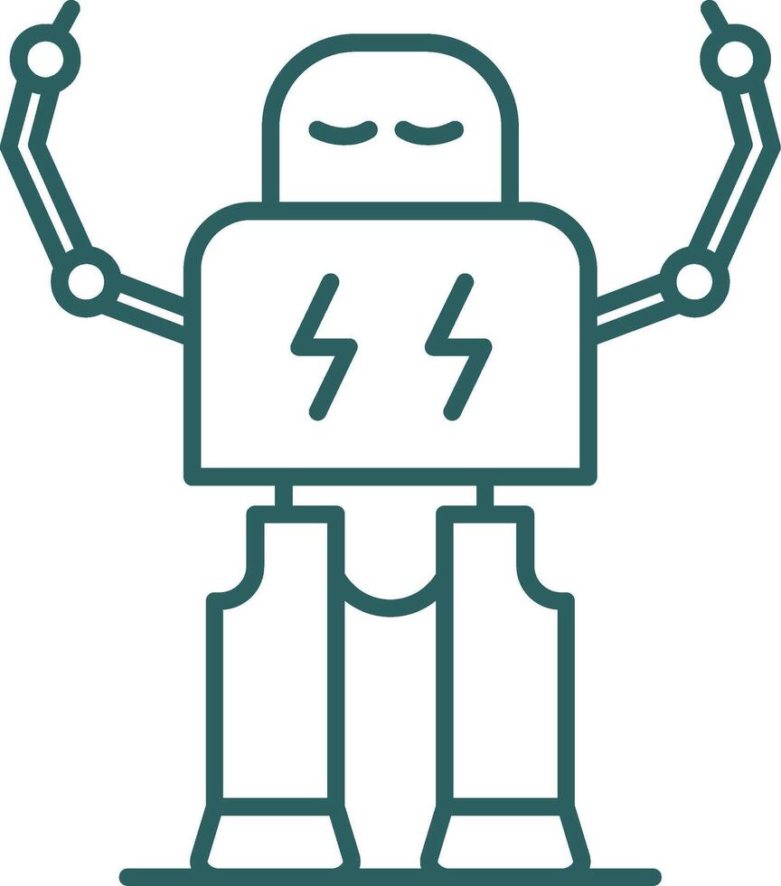 Robotics Line Gradient Icon vector