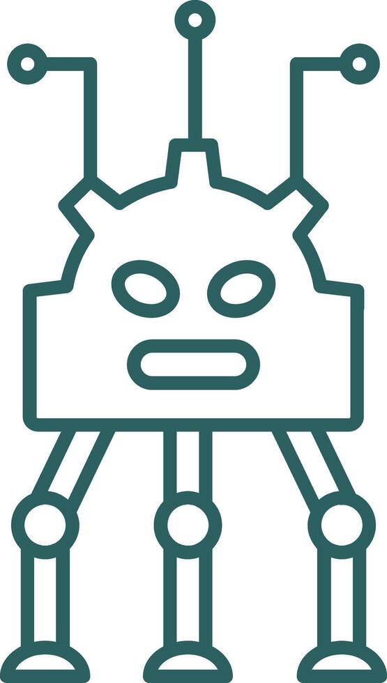 Robotics Line Gradient Icon vector