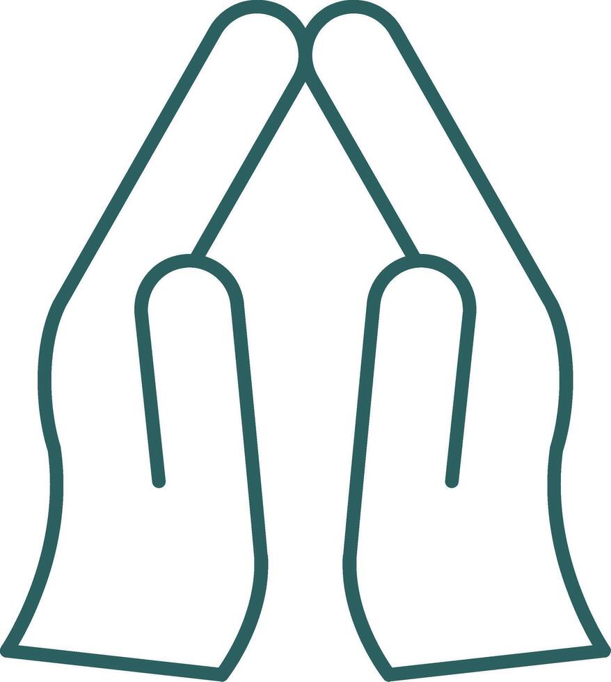 Pray Line Gradient Icon vector