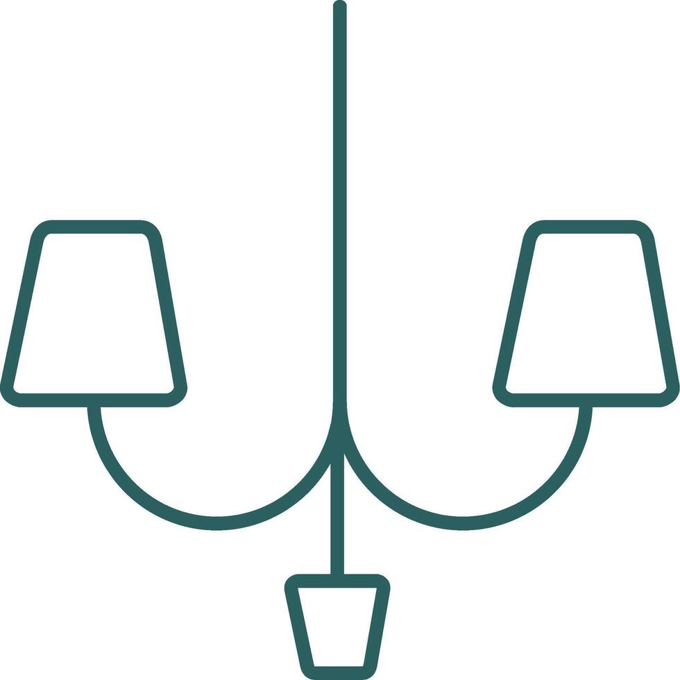 Lamp Line Gradient Icon vector
