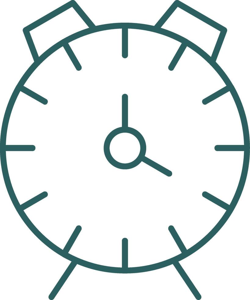 Alarm Clock Line Gradient Icon vector