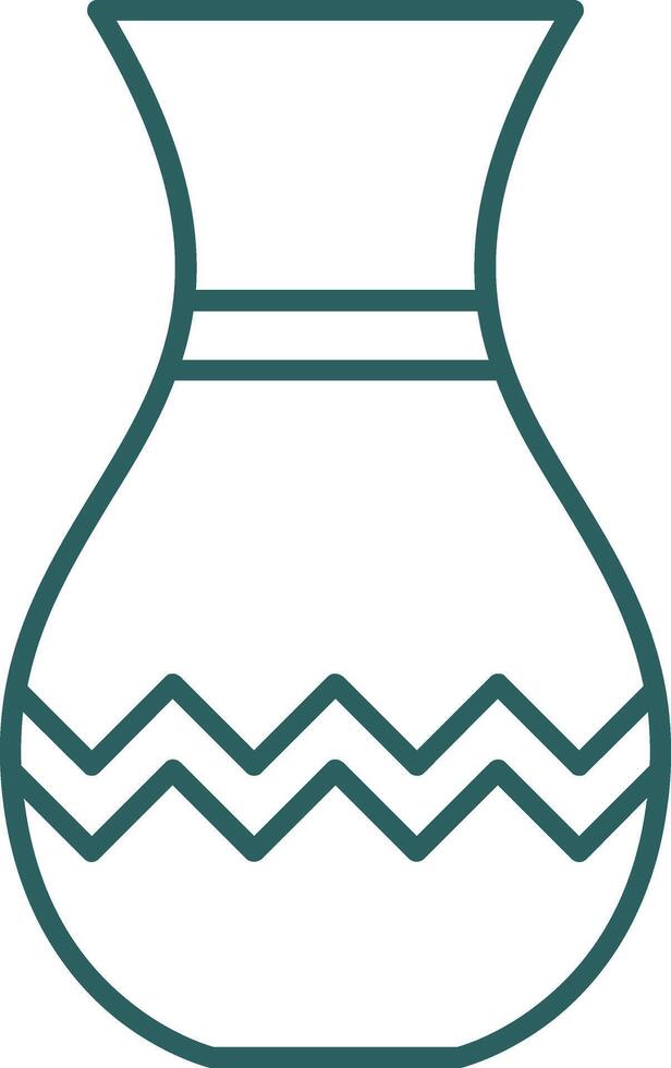 Vase Line Gradient Icon vector