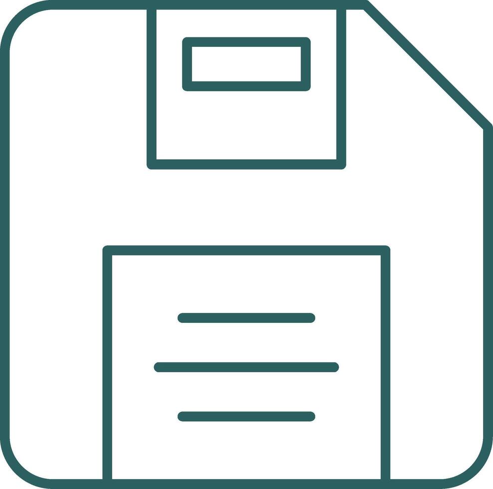 Diskette Line Gradient Icon vector