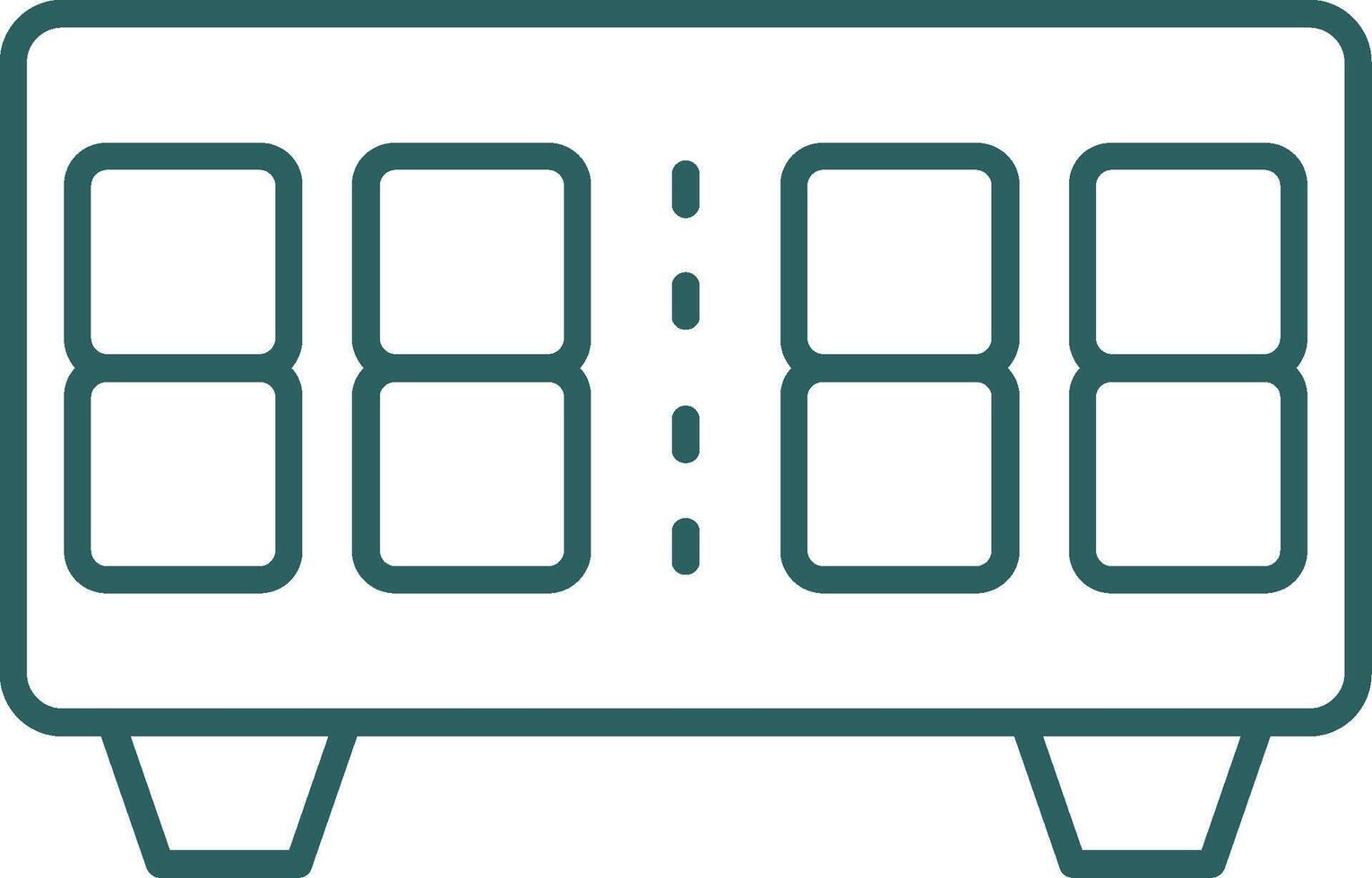 Digital Clock Line Gradient Icon vector