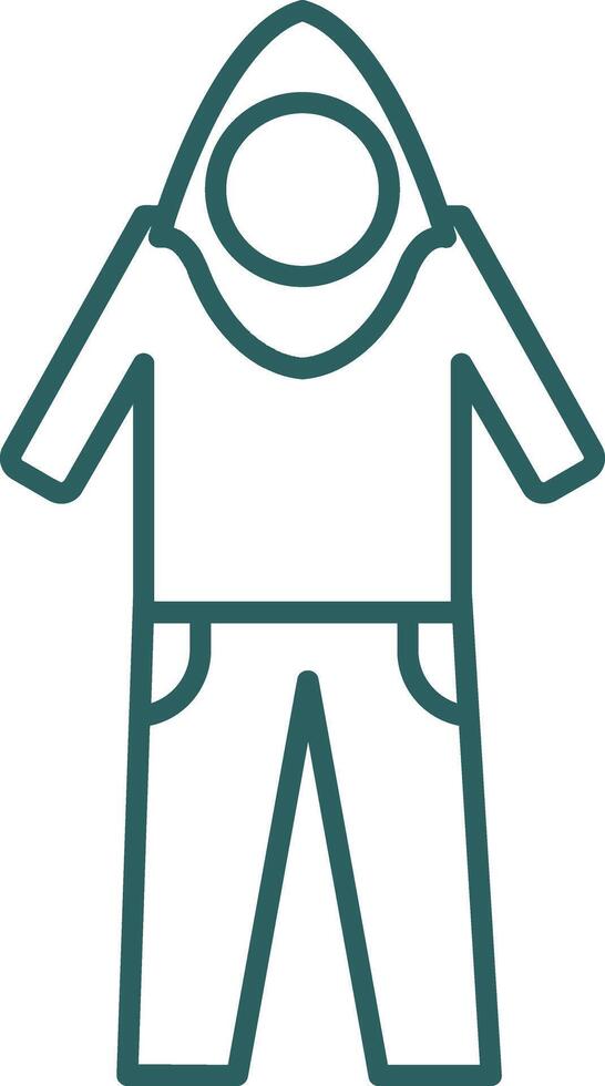 Coverall Line Gradient Icon vector