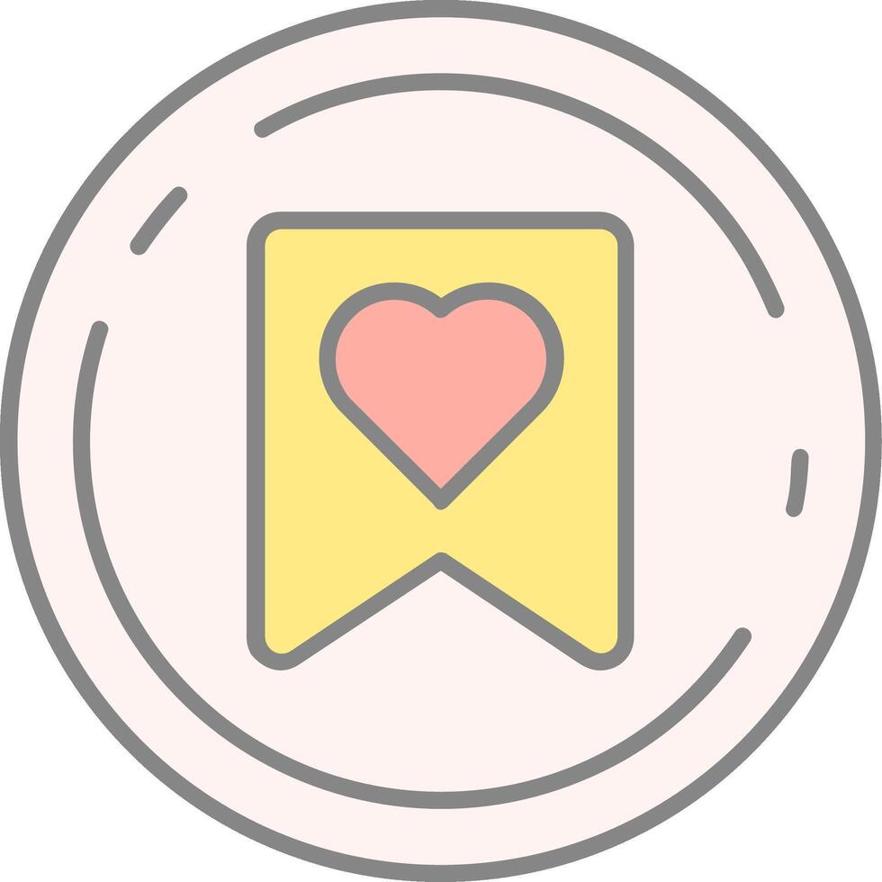 Favourite Line Filled Light Icon vector
