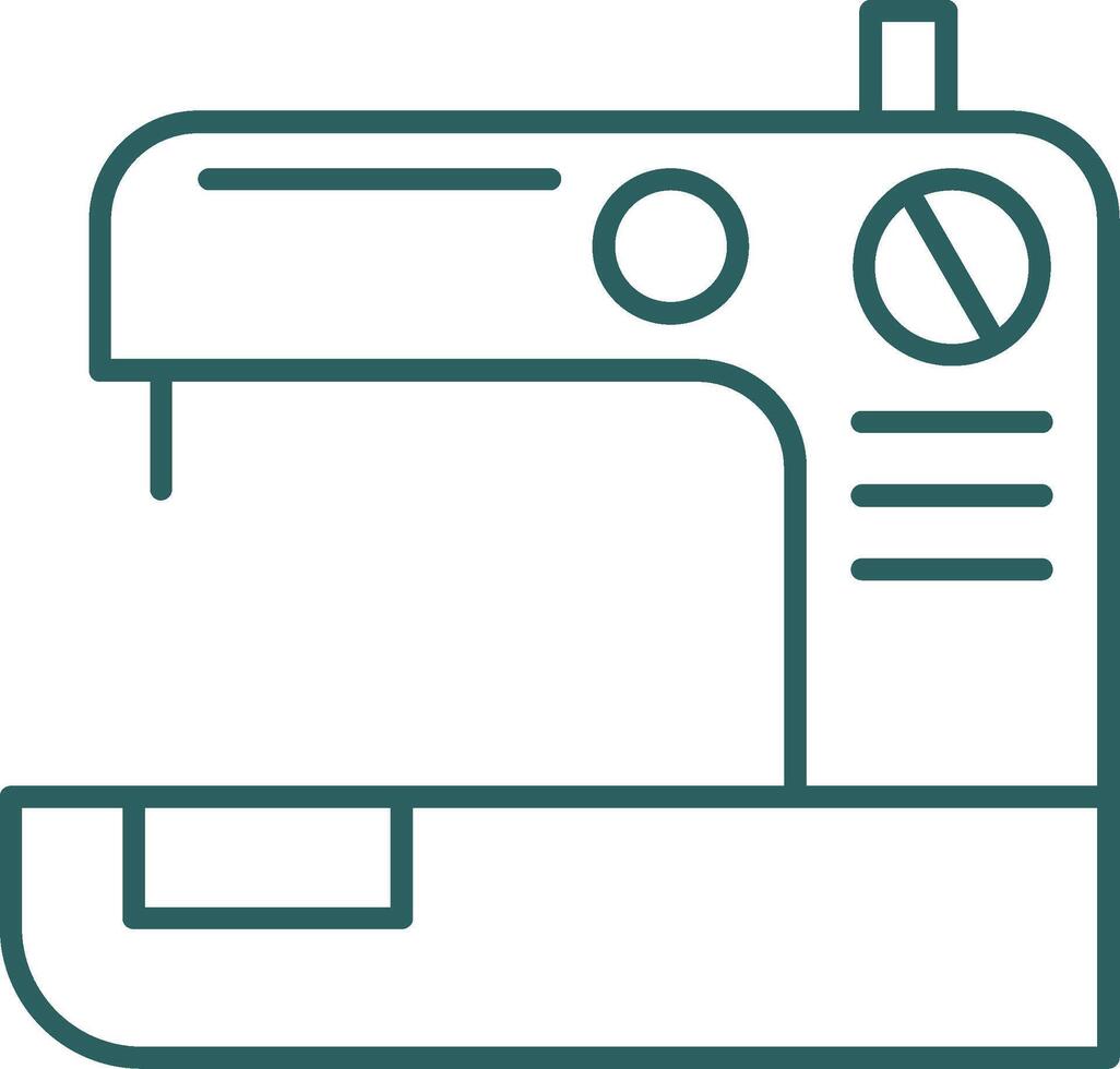 Sewing Machine  Line Gradient Icon vector