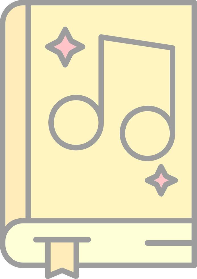 Music Line Filled Light Icon vector