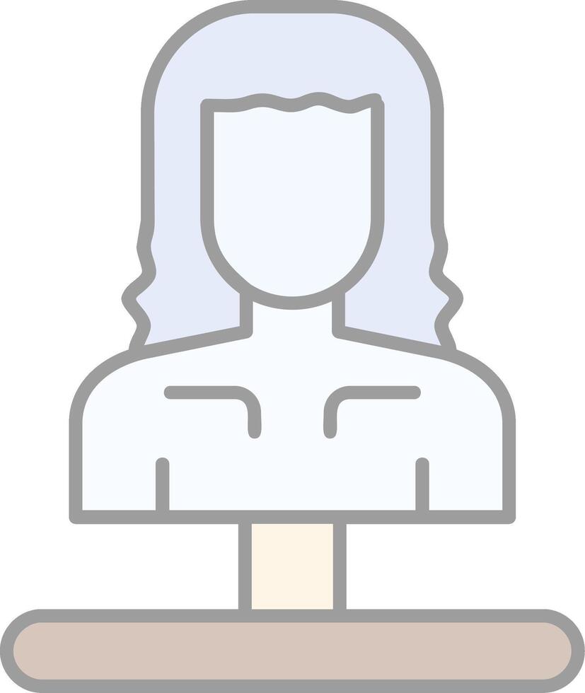 Sculpture Line Filled Light Icon vector