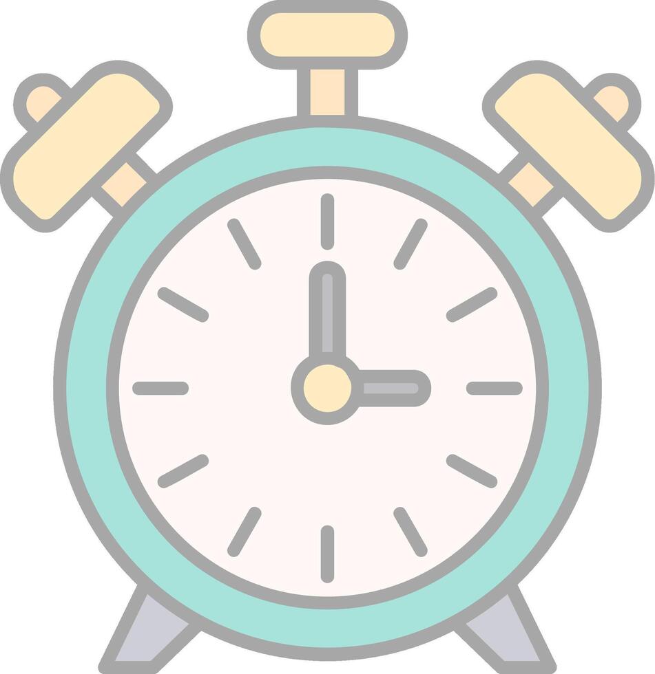 Alarm clock Line Filled Light Icon vector