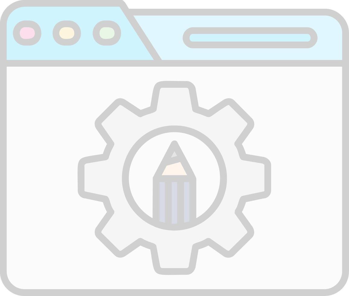 Settings Line Filled Light Icon vector