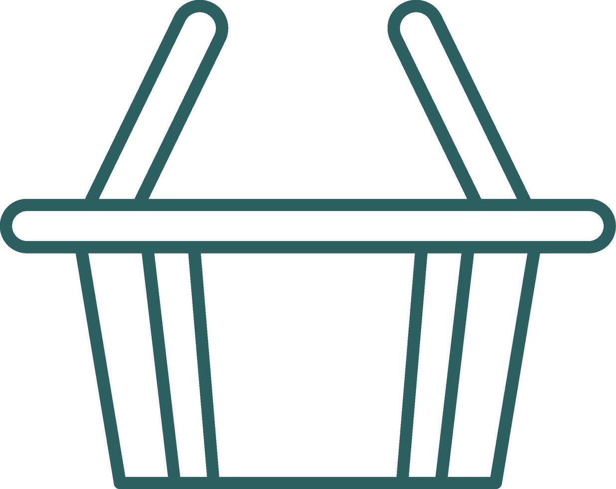 icono de gradiente de línea de cesta de compras vector