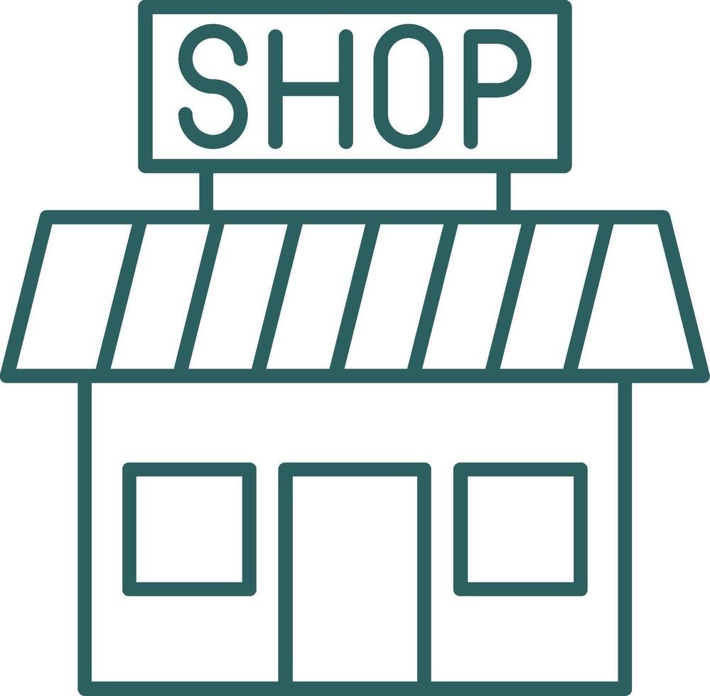 Shop Line Gradient Icon vector