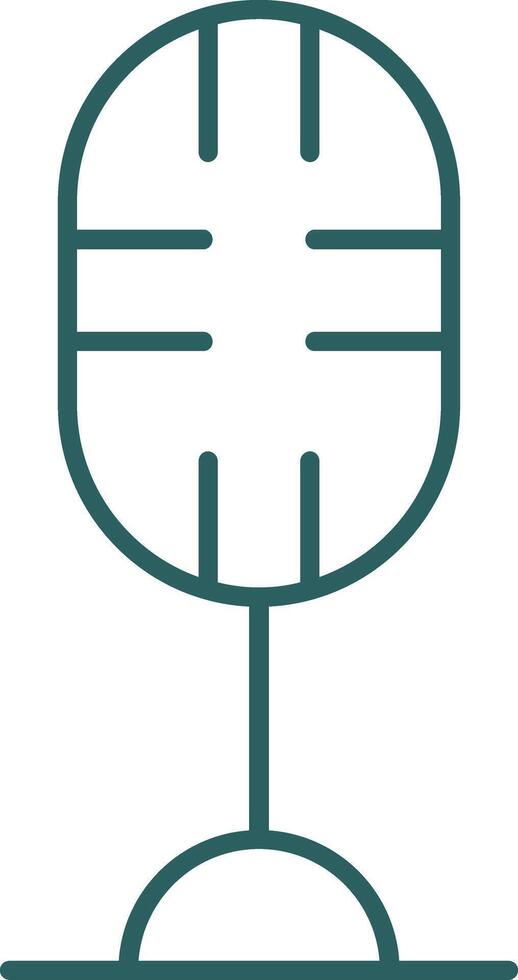 Microphone Line Gradient Icon vector