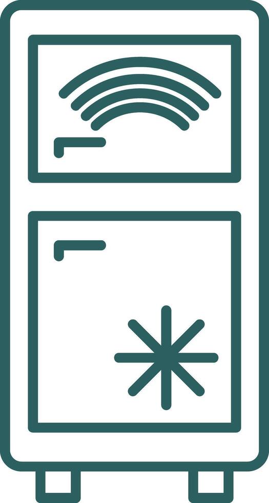 Smart Refrigerator Line Gradient Icon vector