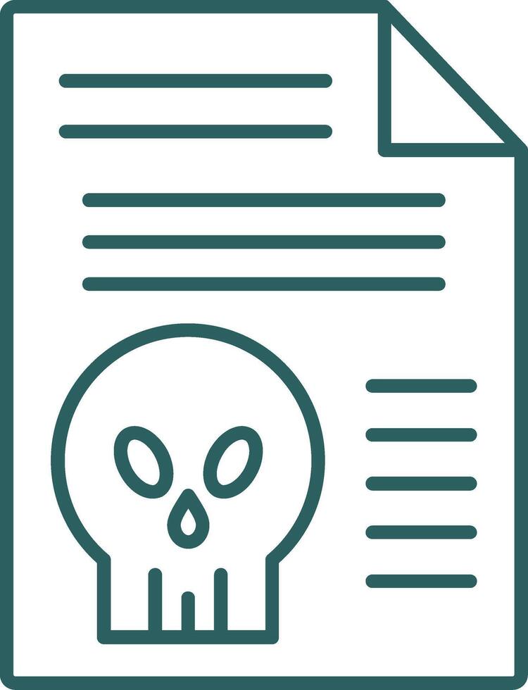 Document Line Gradient Icon vector