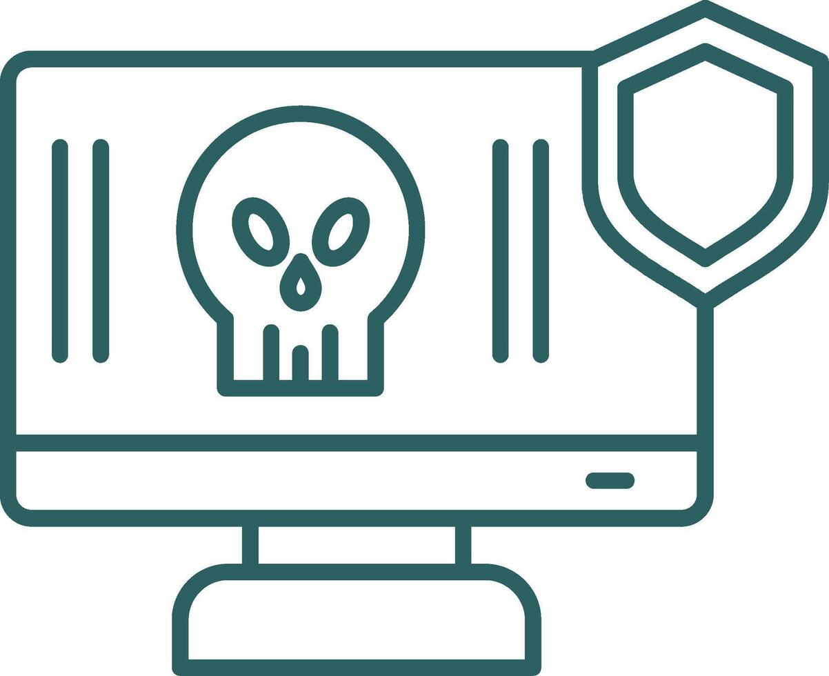 Antivirus Line Gradient Icon vector