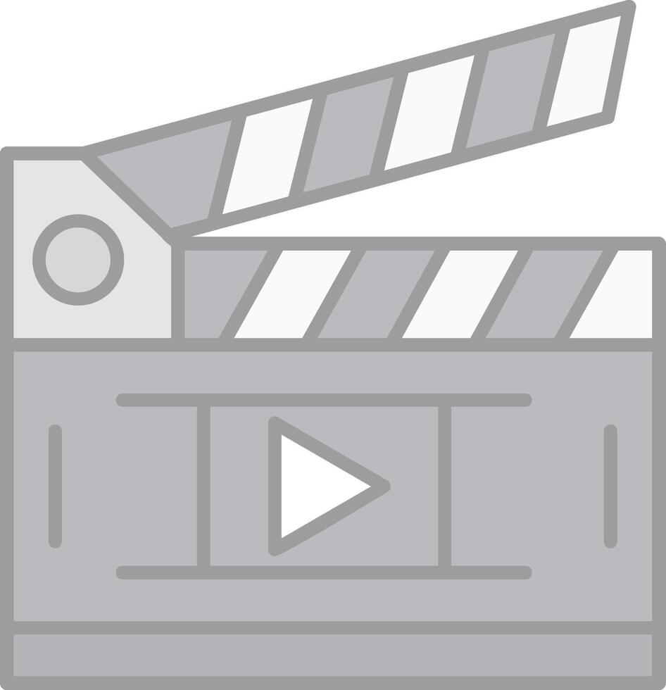 Movie Line Filled Light Icon vector