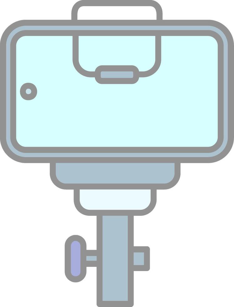 selfie línea lleno ligero icono vector
