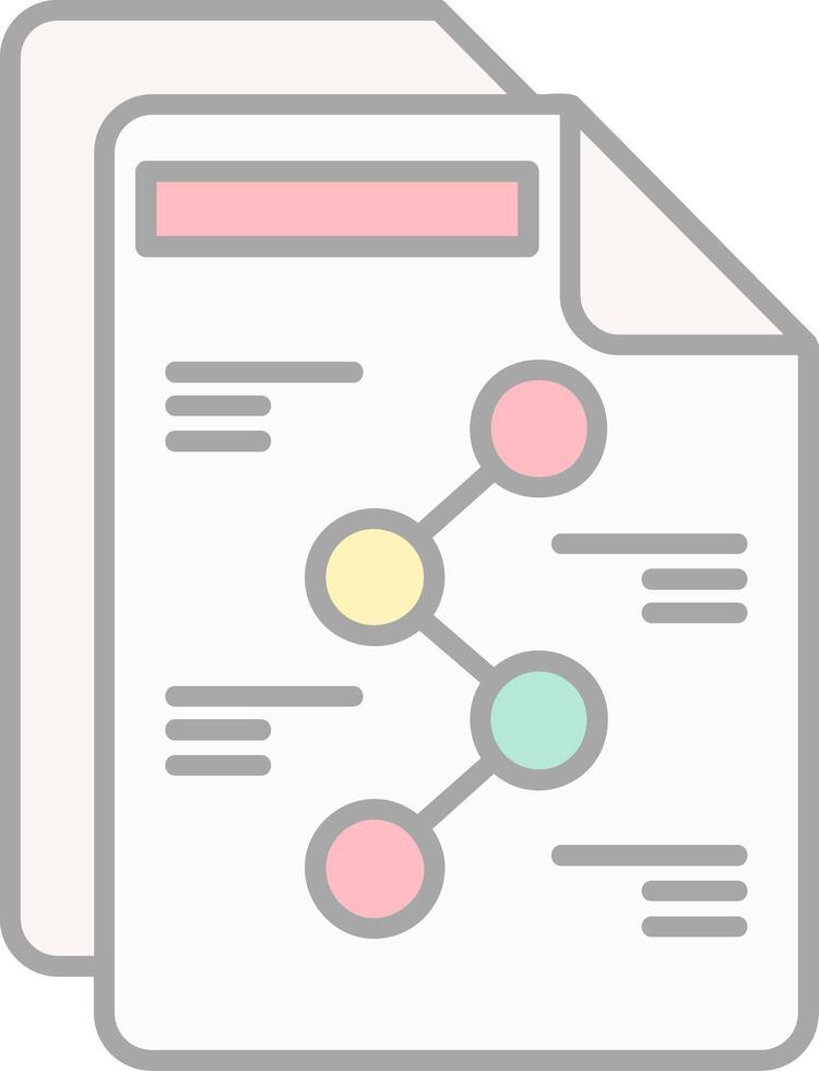 Infographics Line Filled Light Icon vector