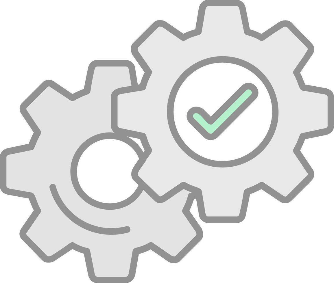 Setting Line Filled Light Icon vector
