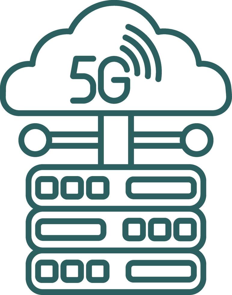 Networking Line Gradient Icon vector