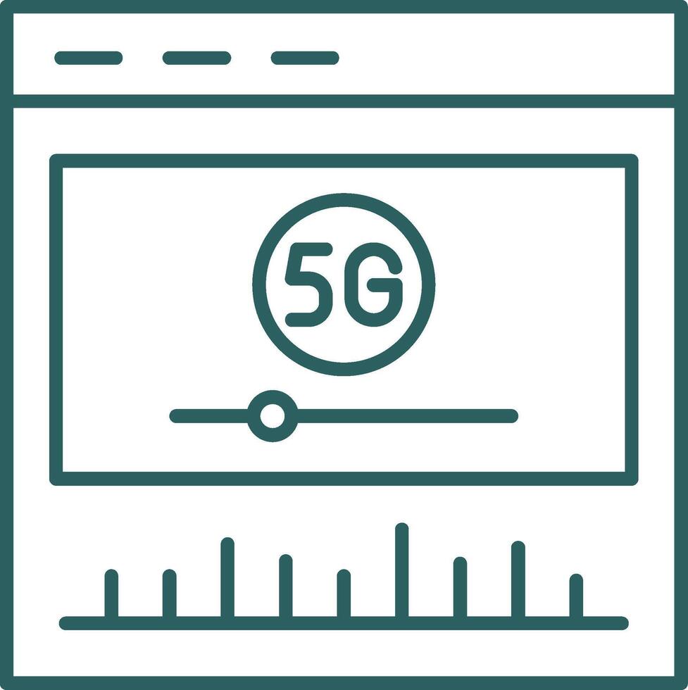 Video Player Line Gradient Icon vector