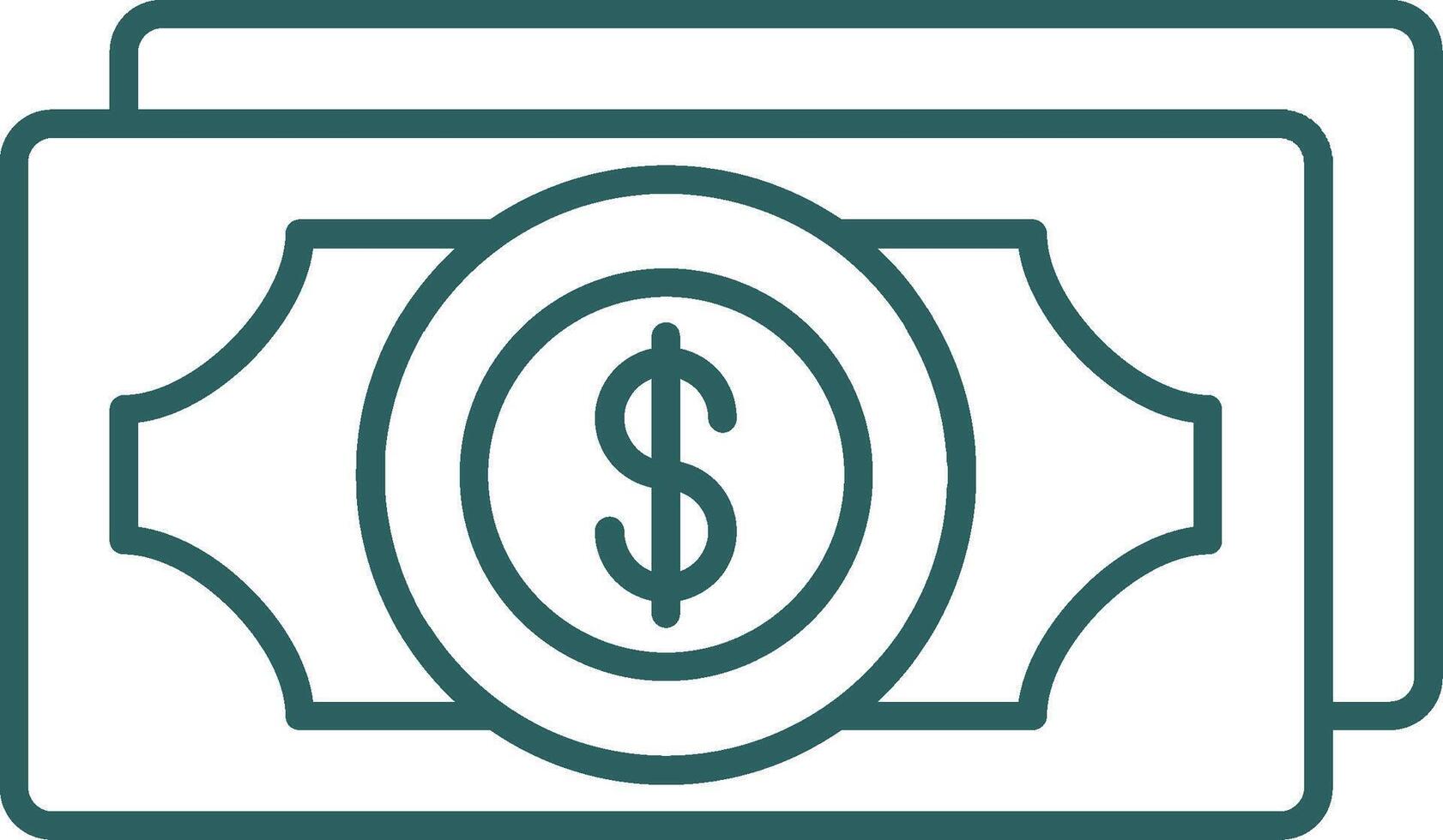 Salary Line Gradient Icon vector