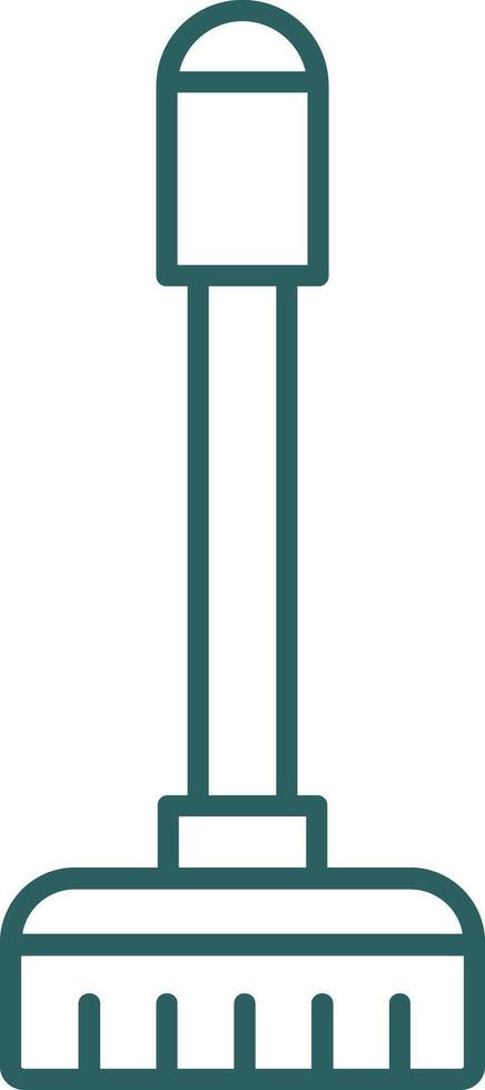 Floor Mop Line Gradient Icon vector